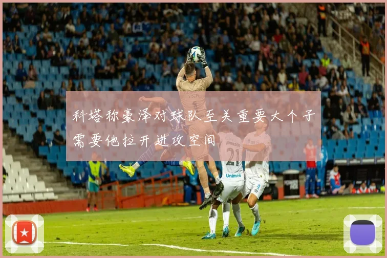 科塔称豪泽对球队至关重要大个子需要他拉开进攻空间